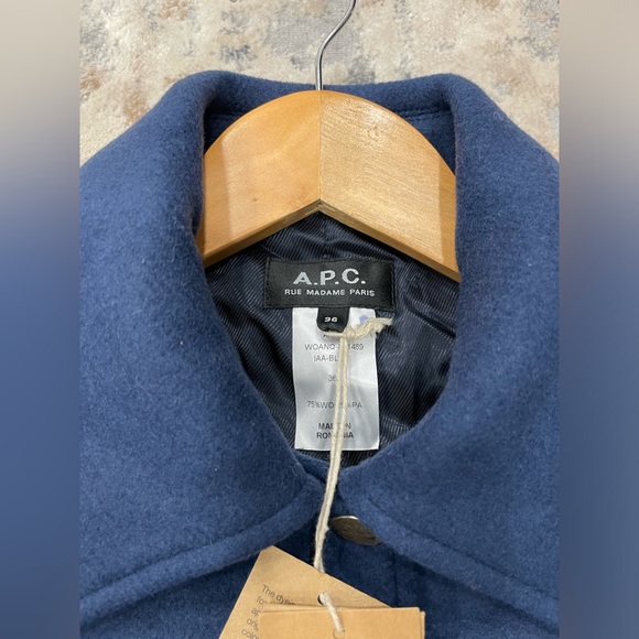A.P.C. Angelita Long Wool Coat - New - Picture 5 of 13